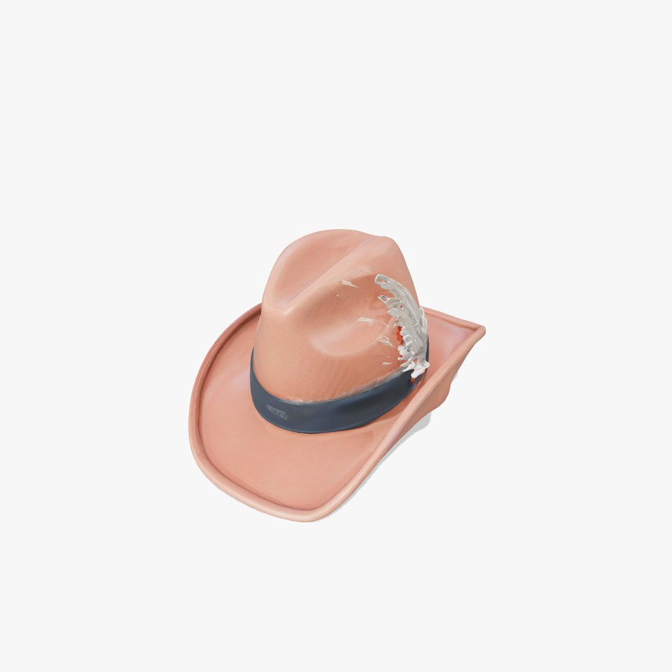 Vintage Feathered Hat 3D model pack